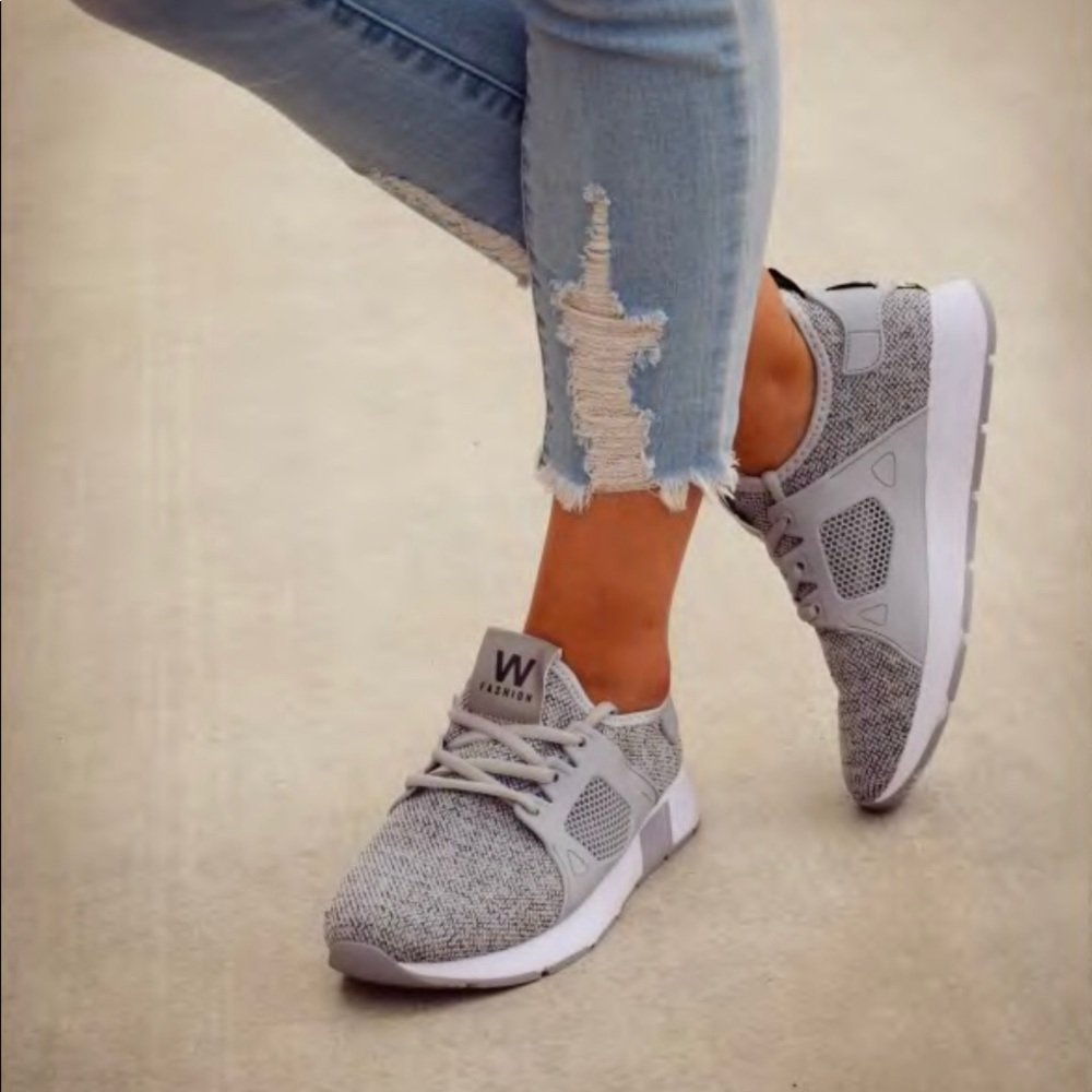 Trendy Heathered Athletic Sneakers